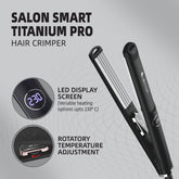 Hector Titanium Pro Hair Crimper with Fast Heatup for Women, Black